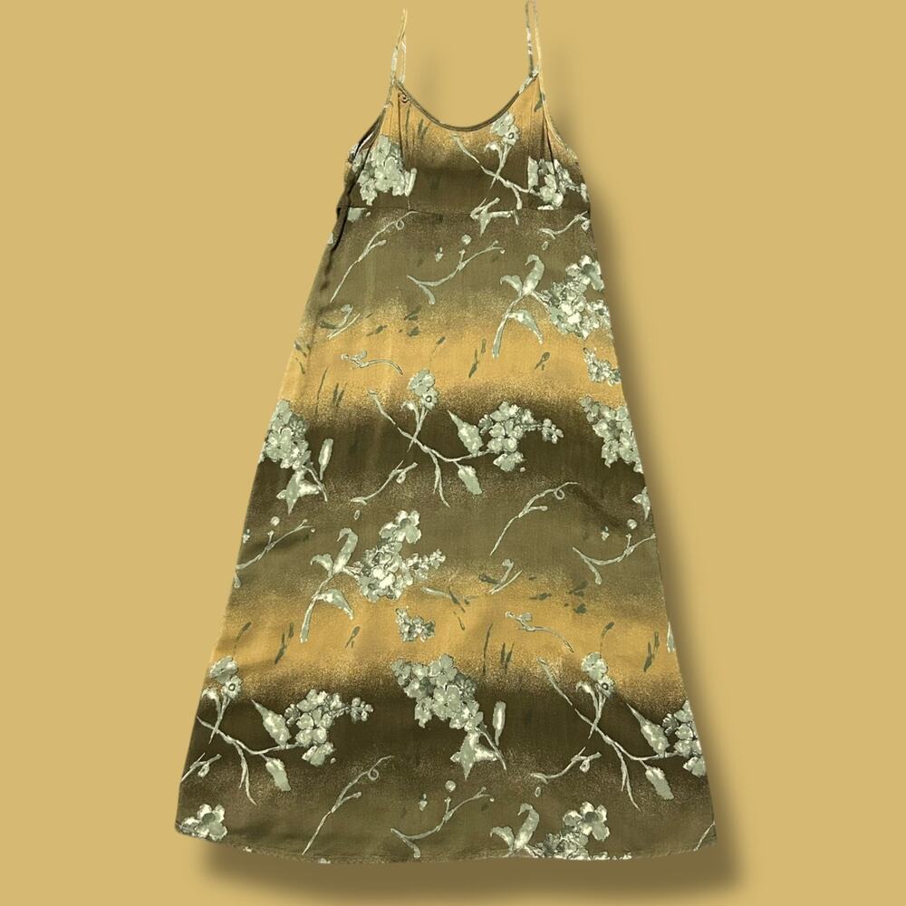 Vintage Nina Piccalino Dress Rayon 80s 90s Size 6 Floral Print Made in USA